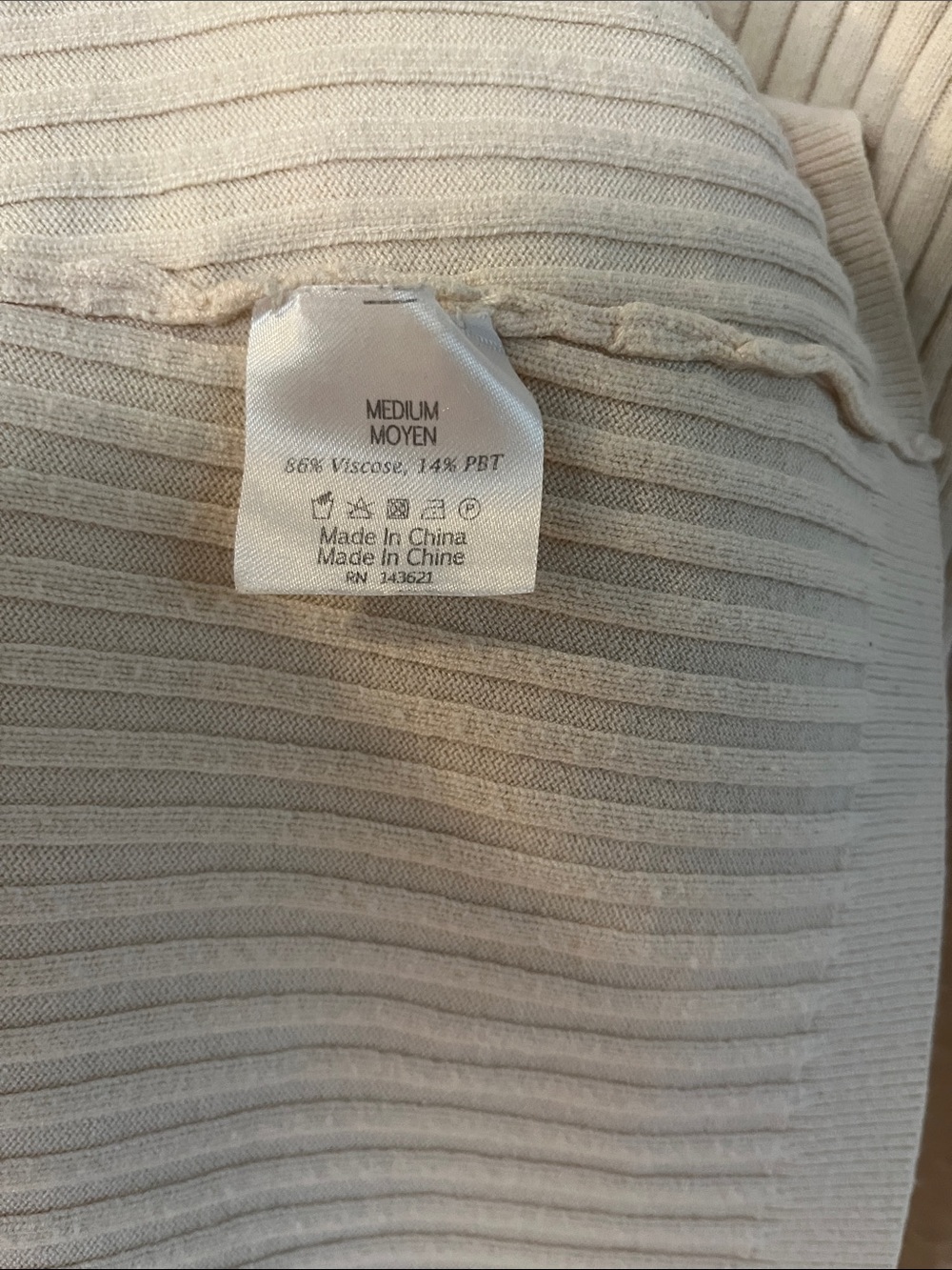 Live The Process Soft Cream Ribbed Button Cardigan - Picture 3 of 4